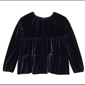 Crewcuts girls velvet top
